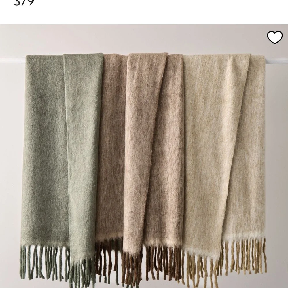 West Elm Cross Dye Faux Mohair Throw